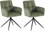 CLP 2 db Jonah szövet étkezőszékből álló készlet, zöld (327138)