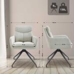 CLP 2 db Somers szövetből álló étkezőszék szett, krém (326641)