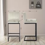 CLP Bárszék Hopewell bársony B, krém (325498)