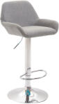 CLP 2 db bárszék készlet Braga szövet króm, szürke (316064)