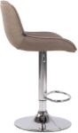 CLP 2 db bárszék szett Lentini szövet króm, taupe (320570)