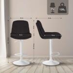 CLP Bárszék Laurel szövet, fekete (323941)