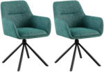 CLP 2 székből álló szett Tipton anyagból, sötétzöld (326544)