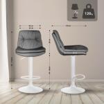 CLP Bárszék Laurel műbőr, szürke (323927)