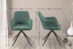 CLP Olema szövet étkezőszék, zöld (324188)