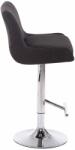 CLP 2 db-os bárszék szett, krómozott klubszövet, sötétszürke (309309)