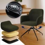 CLP Merlinda szövet Teddy étkezőszék, sötétzöld (326628)