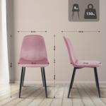 CLP Maryam bársony étkezőszék, rózsaszín (325820)