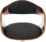 CLP Bárszék Kingston C szövet, dió/sötétszürke (304749)