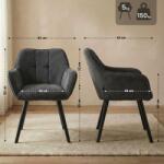 CLP Vienna Cord étkezőszék, sötétszürke (327687)