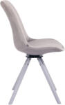 CLP Troyes bársony kerek étkezőszék, szürke (312200)