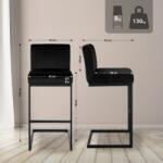 CLP Bárszék Hopewell bársony B, fekete (325496)