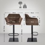 CLP Bárszék Damaso B bársony, barna (321940)