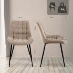 CLP Sardna Cord étkezőszék, taupe (326302)