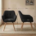 CLP Étkezőszék Vienna Cord natúr, fekete (327690)