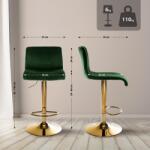 CLP Bárszék Hoover bársony G, zöld (327050)