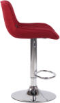 CLP Bárszék Lentini szövet króm, piros (318245)