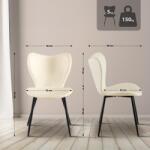 CLP Maika bársony étkezőszék, krém (326360)