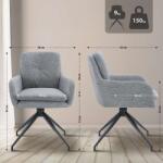 CLP Pickett szövet étkezőszék, szürke (324723)