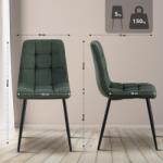 CLP Antibes Cord étkezőszék, zöld (326311)