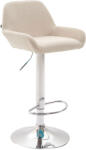 CLP 2 db bárszék készlet Braga szövet króm, krém (316062)