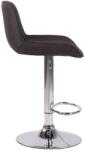 CLP 2 db bárszék szett Lentini szövet króm, sötétszürke (320566)