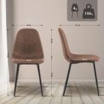 CLP Napier vintage műbőr étkezőszék, barna (317555)