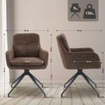 CLP Pickett szövet étkezőszék, barna (324721)