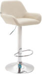 CLP 2 db bárszék Braga króm műbőr szett, krém (316074)