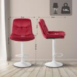 CLP Bárszék Laurel bársony, piros (323971)