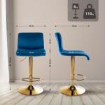 CLP Bárszék Hoover bársony G, kék (327051)