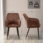 CLP Étkezőszék Monett bársony B, barna (324388)