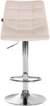CLP Bárszék Jerry bársony króm, bézs (322569)