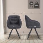 CLP Russel vintage szék, fekete (321371)