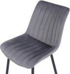 CLP 2 db Rahden bársony szék készlet, szürke (319437)