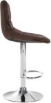 CLP Bárszék Jerry bársony króm, barna (322564)