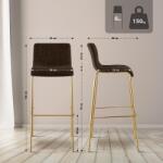 CLP Bárszék Hoover szövet 4 láb arany, barna (327061)