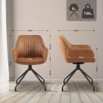 CLP Welby vintage étkezőszék, világosbarna (324951)