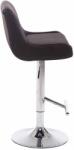 CLP 2 db bárszék Club króm műbőr szett, barna (309302)