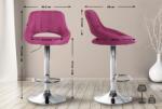 CLP 2 db bárszék készlet Milet szövet C, lila (324408)
