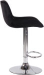 CLP Bárszék Lentini bársony króm, fekete (318279)