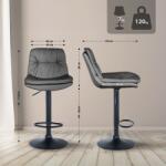 CLP Bárszék Laurel műbőr, szürke (323921)