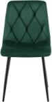 CLP Clairton bársony étkezőszék, sötétzöld (325699)