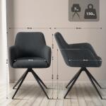 CLP Olema Cord étkezőszék, fekete (326056)