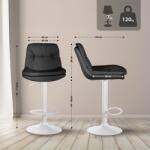 CLP Bárszék Laurel műbőr, fekete (323922)