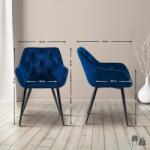 CLP 2 db étkezőszék készlet Cassis, kék (320024)