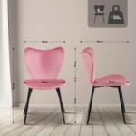CLP Maika bársony étkezőszék, rózsaszín (326420)