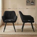 CLP Vienna Cord étkezőszék, fekete (327689)