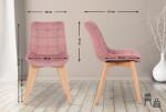 CLP Passaic bársony étkezőszék, rózsaszín (318316)