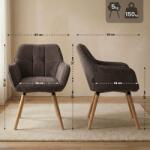 CLP Étkezőszék Vienna Cord natúr, barna (327680)